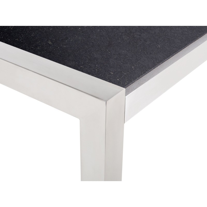 Stół ogrodowy GROSSETO 180 cm 90 cm Polerowany Granit Czarny Stół ogrodowy GROSSETO 180 cm 90 cm Polerowany Granit Czarny