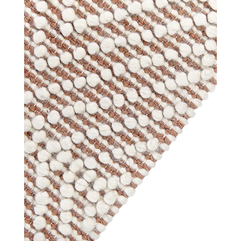Dywan wełniany 160 x 230 cm beżowo-brązowy KESTEL Dywan wełniany 160 x 230 cm beżowo-brązowy KESTEL