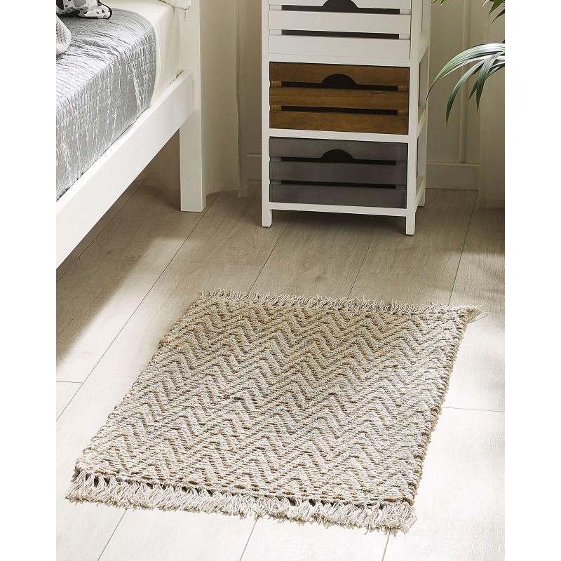 Dywan z juty 50 x 80 cm beżowy AFRIN Dywan z juty 50 x 80 cm beżowy AFRIN