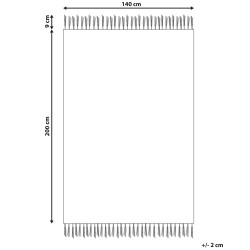 Dywan bawełniany 140 x 200 cm beżowo-żółty BINGOL Dywan bawełniany 140 x 200 cm beżowo-żółty BINGOL