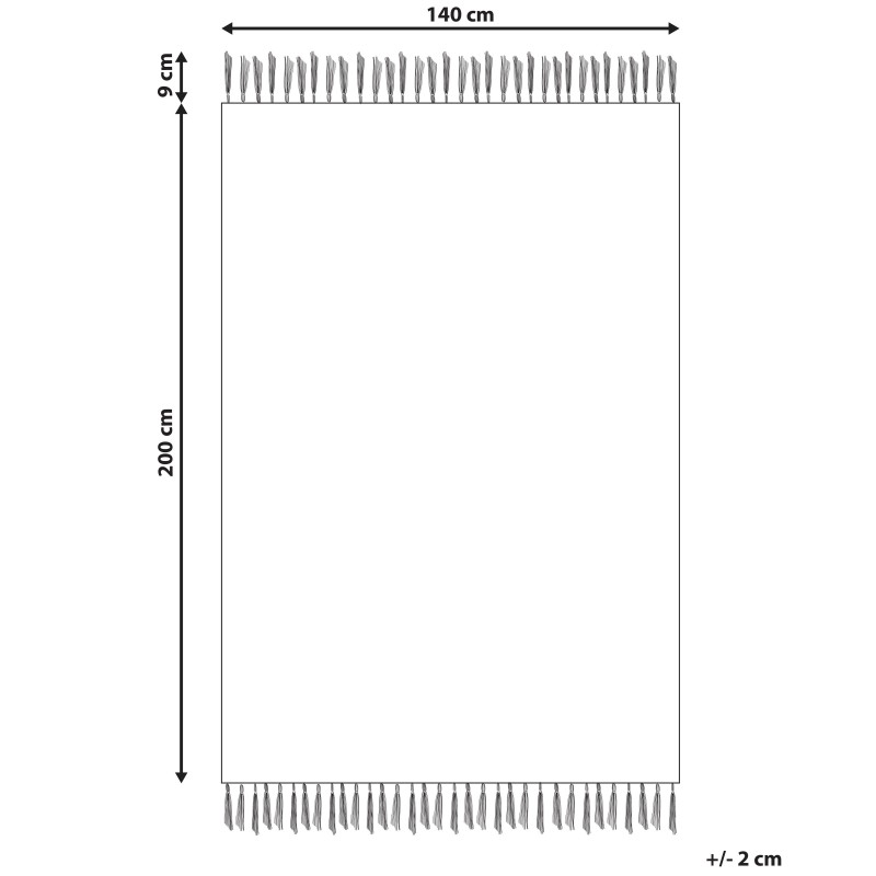 Dywan bawełniany 140 x 200 cm beżowo-żółty BINGOL Dywan bawełniany 140 x 200 cm beżowo-żółty BINGOL