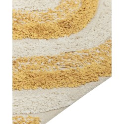 Dywan bawełniany 140 x 200 cm beżowo-żółty BINGOL Dywan bawełniany 140 x 200 cm beżowo-żółty BINGOL
