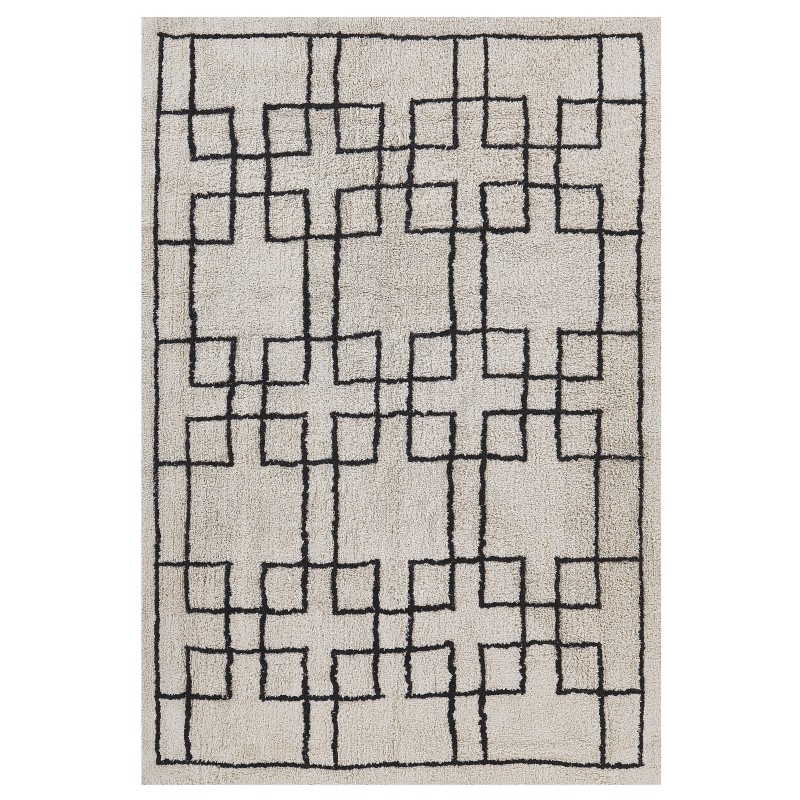 Dywan bawełniany 160 x 230 cm beżowy TURHAL Dywan bawełniany 160 x 230 cm beżowy TURHAL