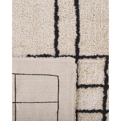 Dywan bawełniany 160 x 230 cm beżowy TURHAL Dywan bawełniany 160 x 230 cm beżowy TURHAL