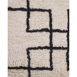 Dywan bawełniany 160 x 230 cm beżowy TURHAL Dywan bawełniany 160 x 230 cm beżowy TURHAL