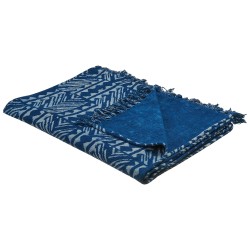 Koc SHIVPURI Bawełna 130 x 180 cm Niebieski