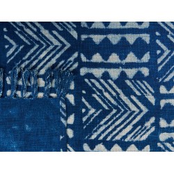 Koc SHIVPURI Bawełna 130 x 180 cm Niebieski Koc SHIVPURI Bawełna 130 x 180 cm Niebieski