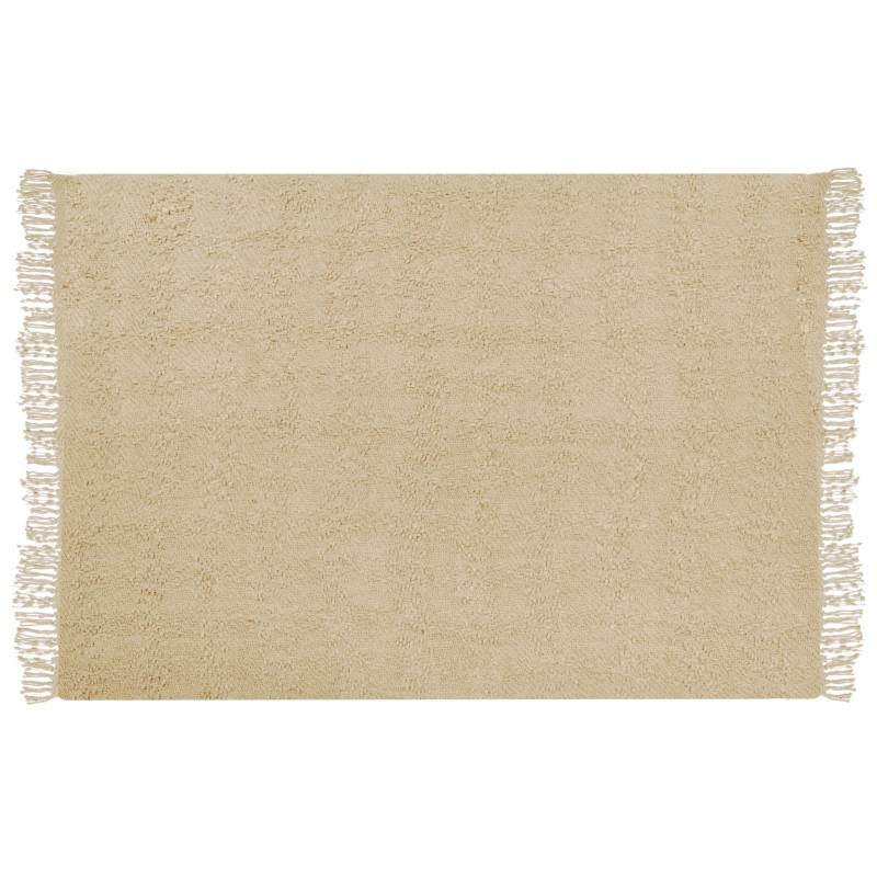 Koc VELLA Bawełna 150 x 200 cm Beżowy Koc VELLA Bawełna 150 x 200 cm Beżowy