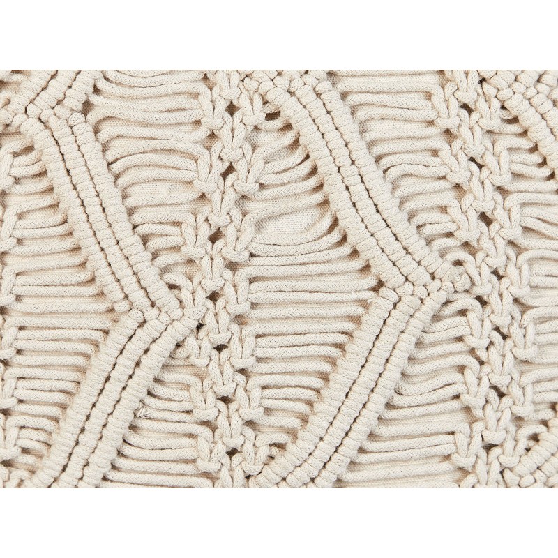 Zestaw 2 poduszek dekoracyjnych KIRIKKALE Bawełna 45 x 45 cm Jasnobeżowy Wzór geometryczny Zestaw 2 poduszek dekoracyjnych KIRIKKALE Bawełna 45 x 45 cm Jasnobeżowy Wzór geometryczny