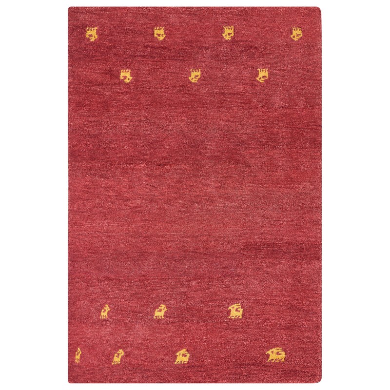 Dywan wełniany gabbeh 200 x 300 cm czerwony YARALI Dywan wełniany gabbeh 200 x 300 cm czerwony YARALI