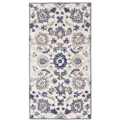 Dywan wełniany 80 x 150 cm beżowo-niebieski KUMRU Dywan wełniany 80 x 150 cm beżowo-niebieski KUMRU
