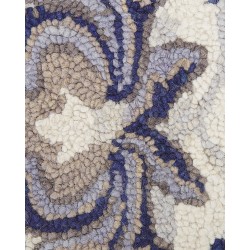 Dywan wełniany 80 x 150 cm beżowo-niebieski KUMRU Dywan wełniany 80 x 150 cm beżowo-niebieski KUMRU