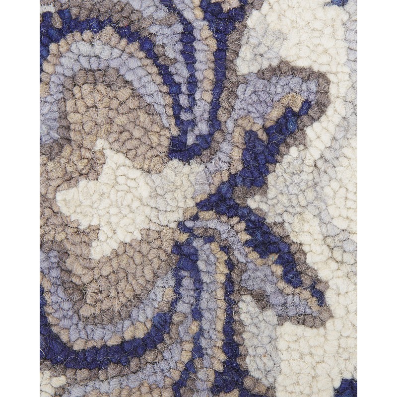 Dywan wełniany 80 x 150 cm beżowo-niebieski KUMRU Dywan wełniany 80 x 150 cm beżowo-niebieski KUMRU