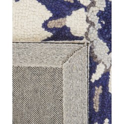 Dywan wełniany 80 x 150 cm beżowo-niebieski KUMRU Dywan wełniany 80 x 150 cm beżowo-niebieski KUMRU