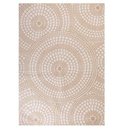 Dywan z juty 160 x 230 cm beżowy z białym ARIBA Dywan z juty 160 x 230 cm beżowy z białym ARIBA