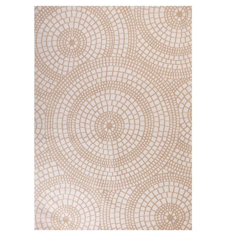 Dywan z juty 160 x 230 cm beżowy z białym ARIBA Dywan z juty 160 x 230 cm beżowy z białym ARIBA