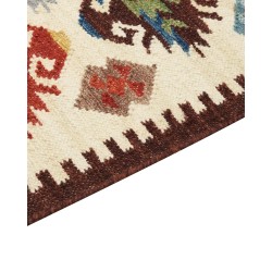 Dywan wełniany kilim 200 x 300 cm wielokolorowy AKNALICH Dywan wełniany kilim 200 x 300 cm wielokolorowy AKNALICH