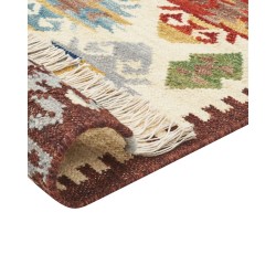 Dywan wełniany kilim 200 x 300 cm wielokolorowy AKNALICH Dywan wełniany kilim 200 x 300 cm wielokolorowy AKNALICH