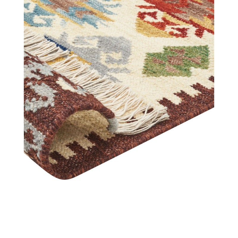 Dywan wełniany kilim 200 x 300 cm wielokolorowy AKNALICH Dywan wełniany kilim 200 x 300 cm wielokolorowy AKNALICH