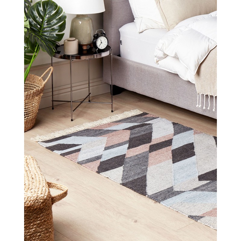 Dywan z juty 80 x 150 cm wielokolorowy NAKKAS Dywan z juty 80 x 150 cm wielokolorowy NAKKAS
