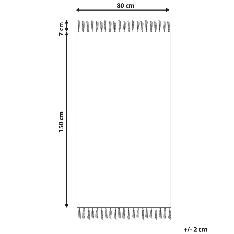 Dywan z juty 80 x 150 cm wielokolorowy NAKKAS Dywan z juty 80 x 150 cm wielokolorowy NAKKAS