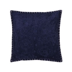 Zestaw 2 poduszek dekoracyjnych MELUR 45 x 45 cm Ciemnoniebieski Ikat Zestaw 2 poduszek dekoracyjnych MELUR 45 x 45 cm Ciemnoniebieski Ikat