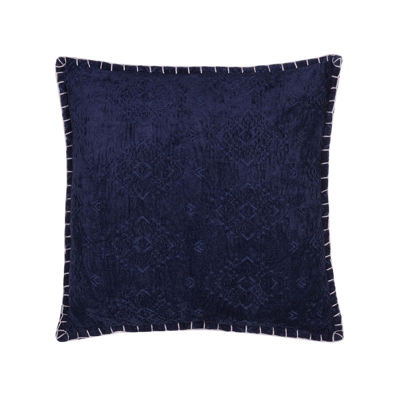 Zestaw 2 poduszek dekoracyjnych MELUR 45 x 45 cm Ciemnoniebieski Ikat Zestaw 2 poduszek dekoracyjnych MELUR 45 x 45 cm Ciemnoniebieski Ikat