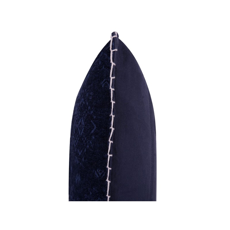 Zestaw 2 poduszek dekoracyjnych MELUR 45 x 45 cm Ciemnoniebieski Ikat Zestaw 2 poduszek dekoracyjnych MELUR 45 x 45 cm Ciemnoniebieski Ikat