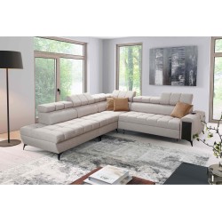 Venna IX corner sofa with sleeping function, USB port, and opening