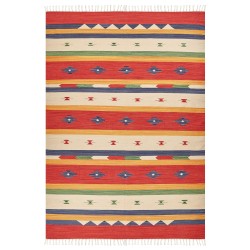 Dywan bawełniany kilim 200 x 300 cm wielokolorowy ALAPARS Dywan bawełniany kilim 200 x 300 cm wielokolorowy ALAPARS
