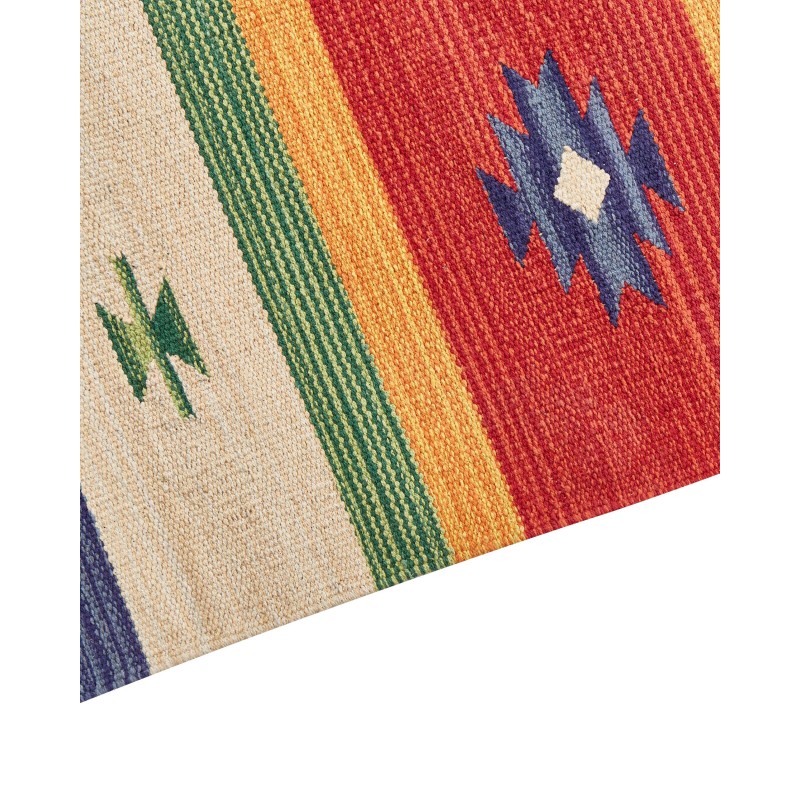 Dywan bawełniany kilim 200 x 300 cm wielokolorowy ALAPARS Dywan bawełniany kilim 200 x 300 cm wielokolorowy ALAPARS