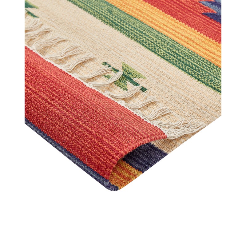 Dywan bawełniany kilim 200 x 300 cm wielokolorowy ALAPARS Dywan bawełniany kilim 200 x 300 cm wielokolorowy ALAPARS