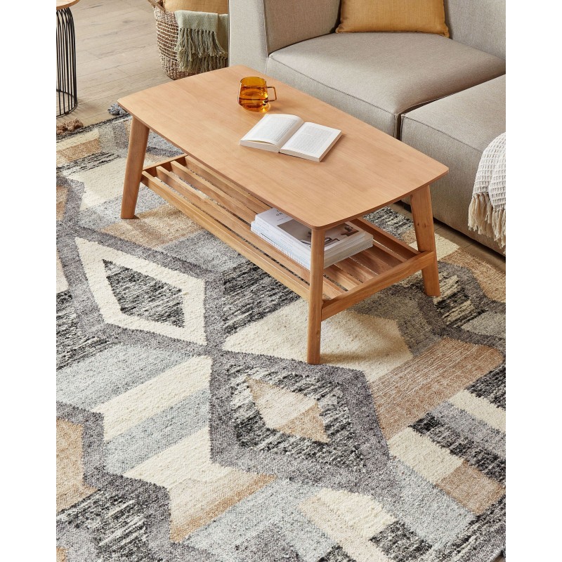 Dywan wełniany kilim 160 x 230 cm wielokolorowy AYGEZARD Dywan wełniany kilim 160 x 230 cm wielokolorowy AYGEZARD