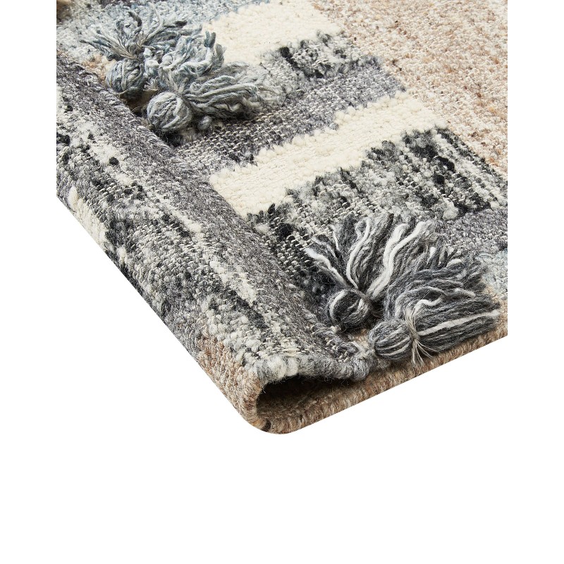 Dywan wełniany kilim 160 x 230 cm wielokolorowy AYGEZARD Dywan wełniany kilim 160 x 230 cm wielokolorowy AYGEZARD