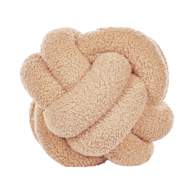 Zestaw 2 poduszek dekoracyjnych MALNI Boucle 19 x 19 cm Piaskowy Jednolity Zestaw 2 poduszek dekoracyjnych MALNI Boucle 19 x 19 cm Piaskowy Jednolity