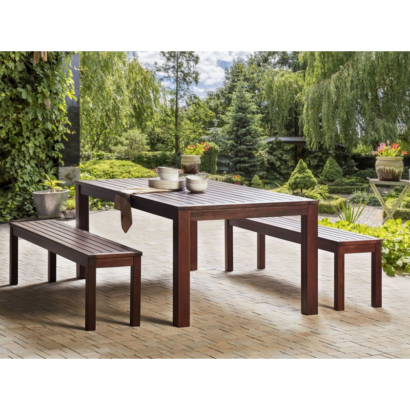 Stół ogrodowy TUSCANIA 180 cm 100 cm Drewno eukaliptusowe Ciemnobrązowy Stół ogrodowy TUSCANIA 180 cm 100 cm Drewno eukaliptusowe Ciemnobrązowy