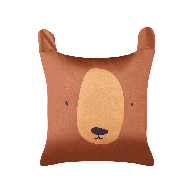 2 poduszki dekoracyjne dla dzieci misie bawełniane 45 x 45 cm brązowe TEDDYBEAR 2 poduszki dekoracyjne dla dzieci misie bawełniane 45 x 45 cm brązowe TEDDYBEAR
