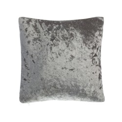 Zestaw 2 poduszek dekoracyjnych HOSTA Welur 45 x 45 cm Szary Jednolity Zestaw 2 poduszek dekoracyjnych HOSTA Welur 45 x 45 cm Szary Jednolity