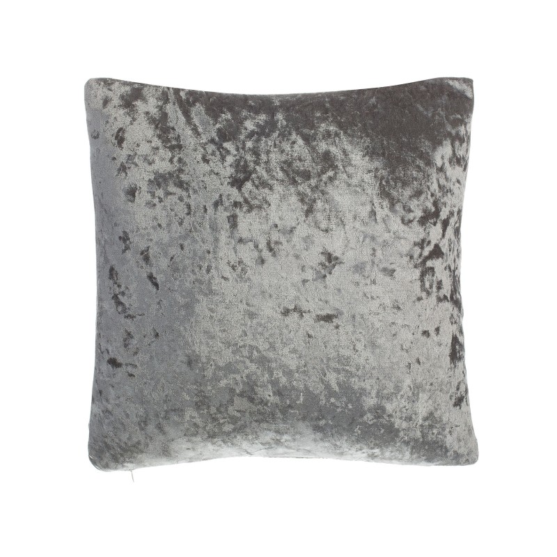 Zestaw 2 poduszek dekoracyjnych HOSTA Welur 45 x 45 cm Szary Jednolity Zestaw 2 poduszek dekoracyjnych HOSTA Welur 45 x 45 cm Szary Jednolity