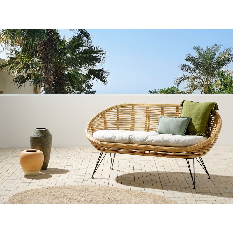 Sofa 2-osobowa rattanowa naturalna MARATEA Sofa 2-osobowa rattanowa naturalna MARATEA