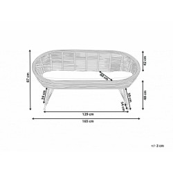 Sofa 2-osobowa rattanowa naturalna MARATEA Sofa 2-osobowa rattanowa naturalna MARATEA