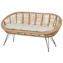 Sofa 2-osobowa rattanowa naturalna MARATEA Sofa 2-osobowa rattanowa naturalna MARATEA