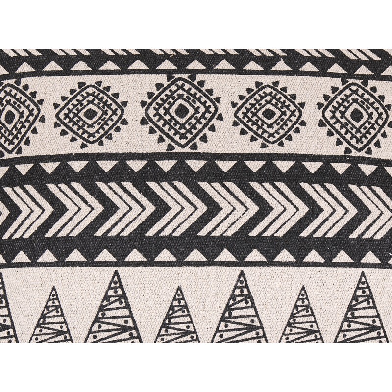 Zestaw 2 poduszek dekoracyjnych HENTEPE Bawełna 45 x 45 cm Czarny Wzór geometryczny Zestaw 2 poduszek dekoracyjnych HENTEPE Bawełna 45 x 45 cm Czarny Wzór geometryczny
