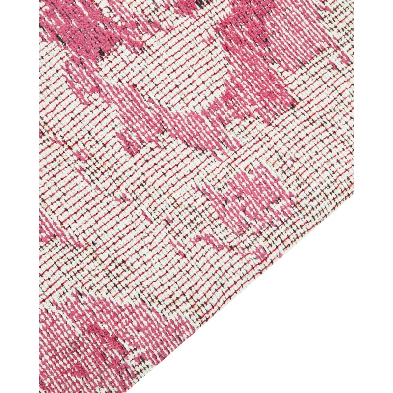 Dywan bawełniany w kwiaty 200 x 300 cm różowy EJAZ Dywan bawełniany w kwiaty 200 x 300 cm różowy EJAZ
