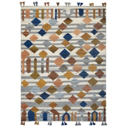 Dywan wełniany kilim 160 x 230 cm wielokolorowy KASAKH Dywan wełniany kilim 160 x 230 cm wielokolorowy KASAKH