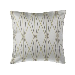 Zestaw 2 poduszek dekoracyjnych FENNEL 45 x 45 cm Biały Wzór geometryczny Zestaw 2 poduszek dekoracyjnych FENNEL 45 x 45 cm Biały Wzór geometryczny
