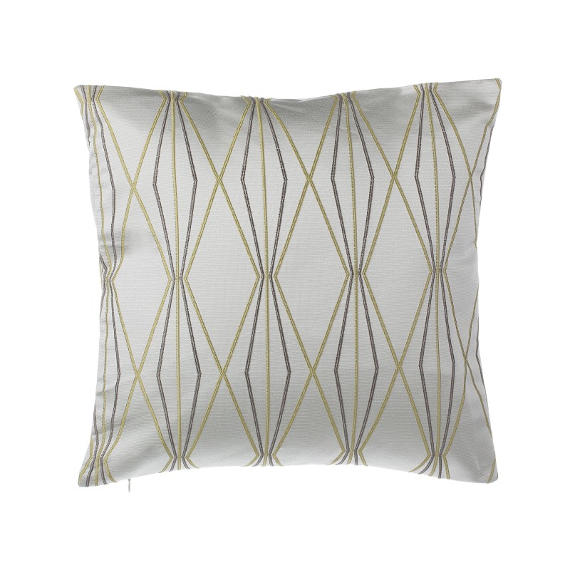 Zestaw 2 poduszek dekoracyjnych FENNEL 45 x 45 cm Biały Wzór geometryczny Zestaw 2 poduszek dekoracyjnych FENNEL 45 x 45 cm Biały Wzór geometryczny