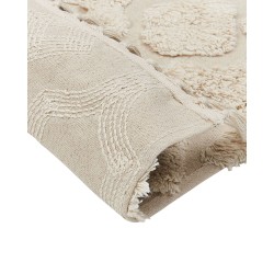 Dywan bawełniany 80 x 150 cm beżowy AKSARAY Dywan bawełniany 80 x 150 cm beżowy AKSARAY