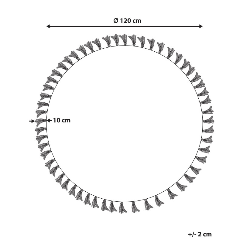 Dywan okrągły z juty ⌀ 120 cm beżowy SAMSUN Dywan okrągły z juty ⌀ 120 cm beżowy SAMSUN