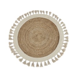 Dywan okrągły z juty ⌀ 120 cm beżowy SAMSUN Dywan okrągły z juty ⌀ 120 cm beżowy SAMSUN